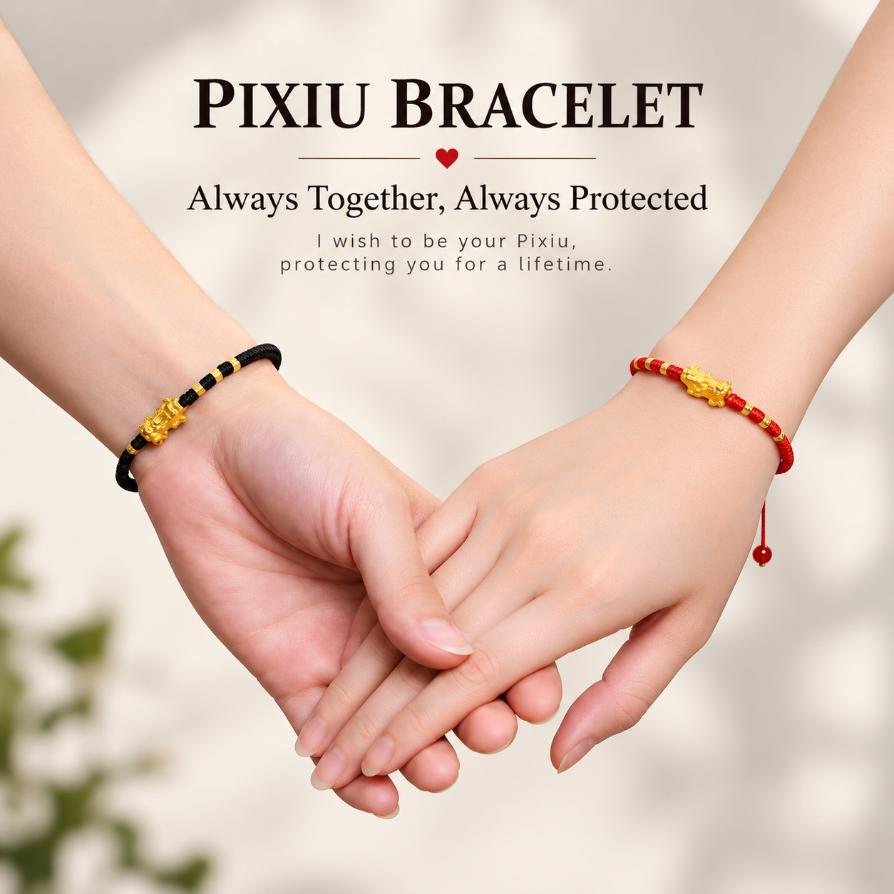 Feng Shui Pixiu Red String Bracelet, Chinese Lucky Bracelet for Wealth & Protection
