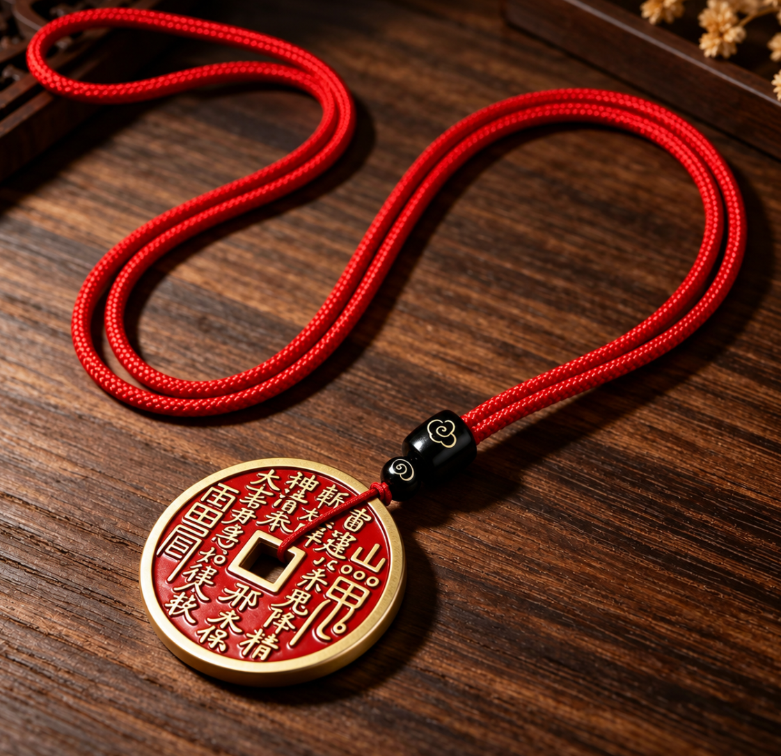 Chinese Taoist Shan Gui Coin Talisman Protection Amulet