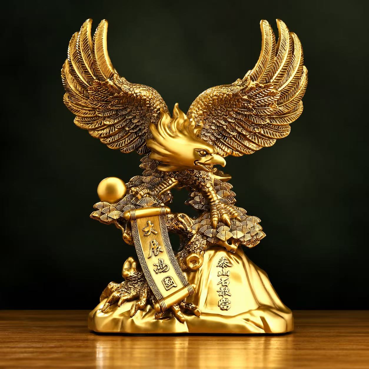 Soaring Eagle Statue, Desktop Eagle Figurine Ornament, Symbol of Strength & Success, Business Gift for Entrepreneurs