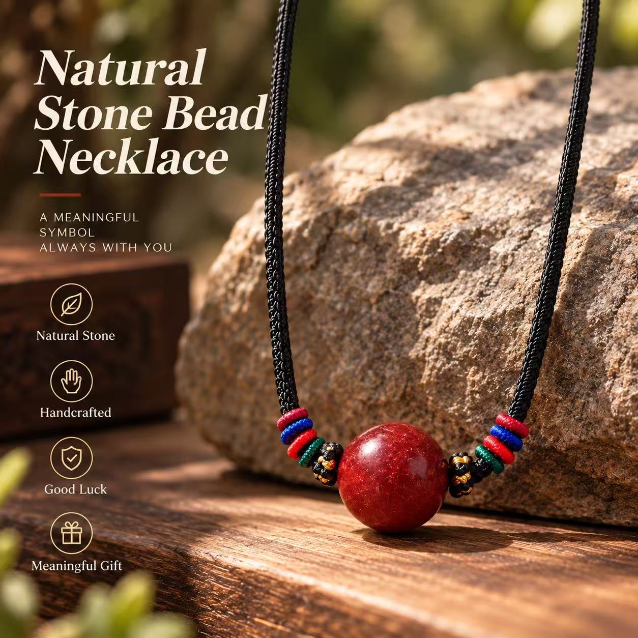 Natural Cinnabar Round Pendant, Chinese Cinnabar Jewelry Spiritual Charm