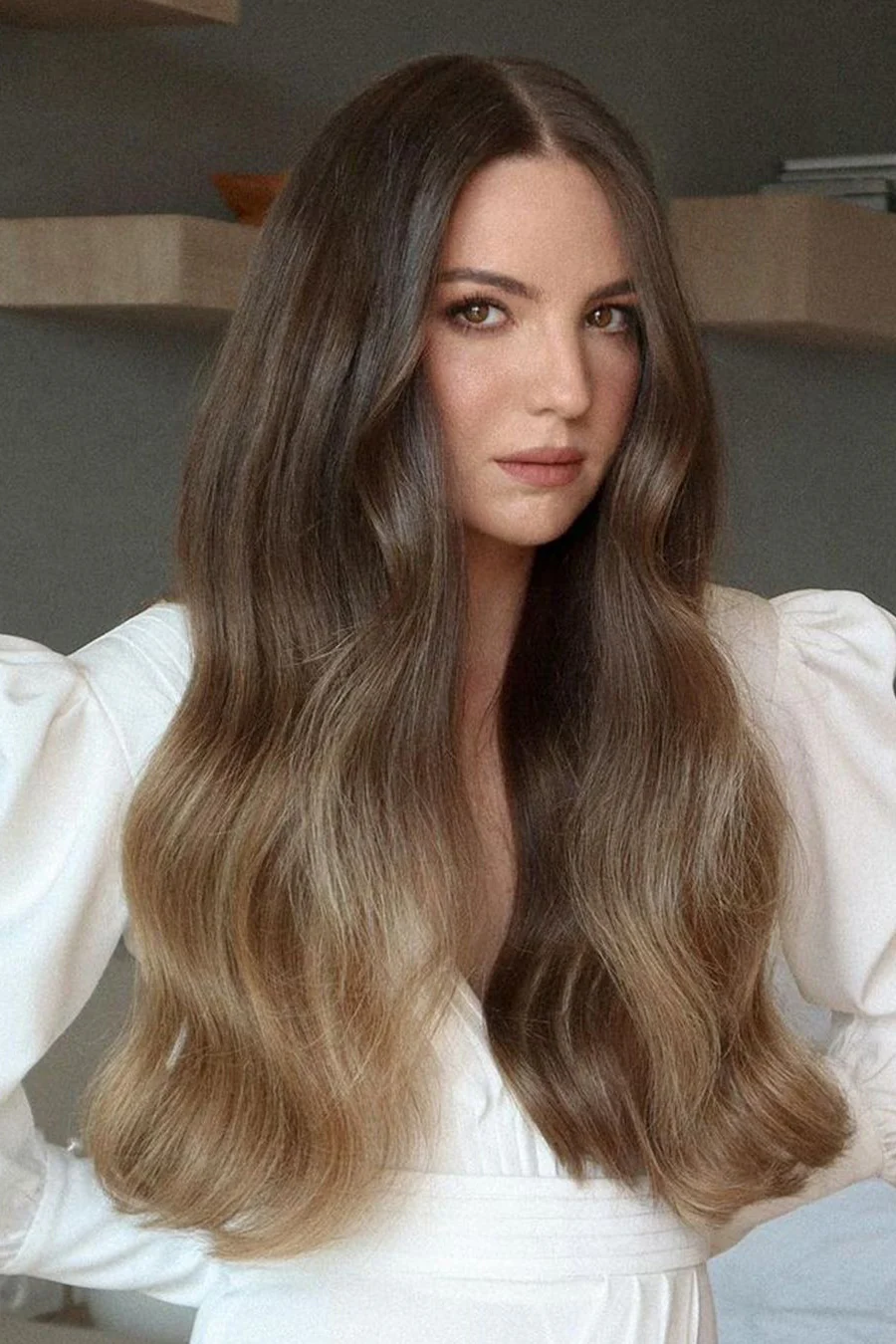 Halo Hair Extensions 20" Mocha Bronde Balayage