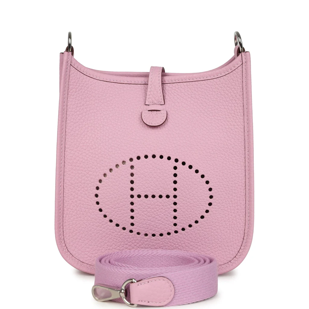 Replica Hermes Evelyne TPM Mauve Sylvestre Clemence Palladium Hardware