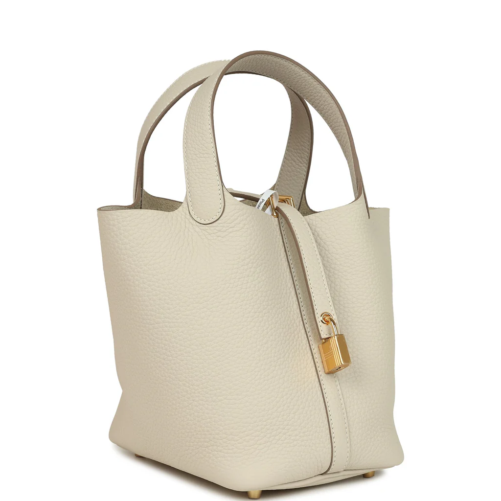 Replica Hermes Picotin Lock 18 Craie Clemence Gold Hardware