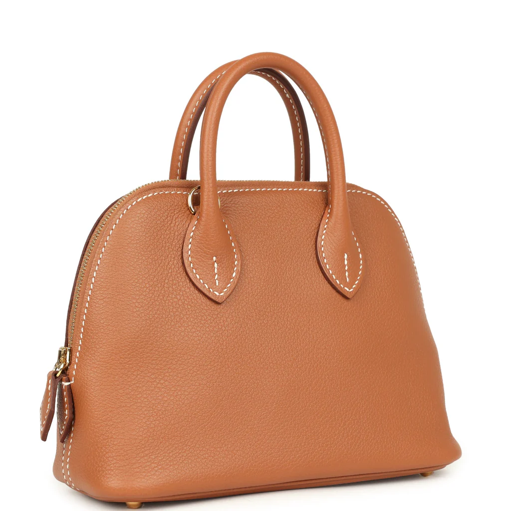 Replica Hermes 1923 Bolide Mini Gold Evercolor Gold Hardware