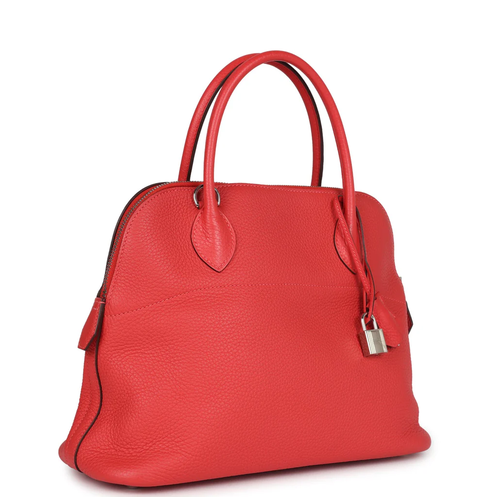Replica Hermes Bolide 31 Rouge Pivoine Clemence Palladium Hardware