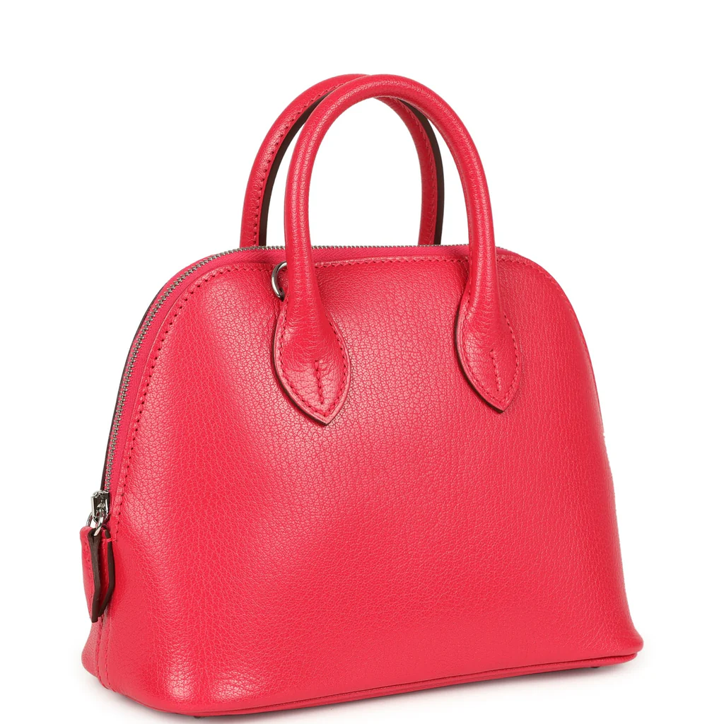 Replica Hermes Mini 1923 Bolide Rose Extreme Chevre Chamkila Palladium Hardware