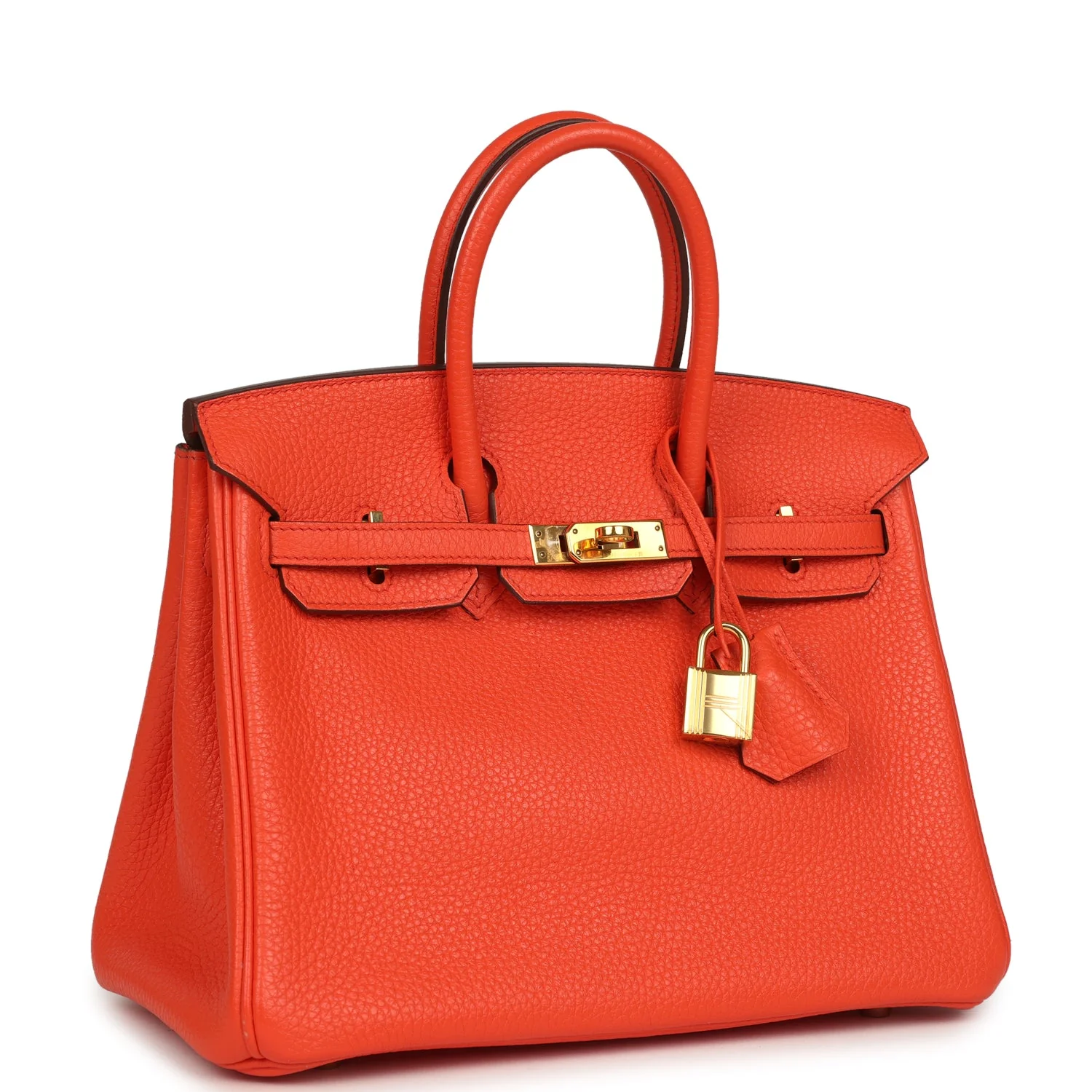 Replica Hermes Birkin 25 Orange Poppy Togo Gold Hardware
