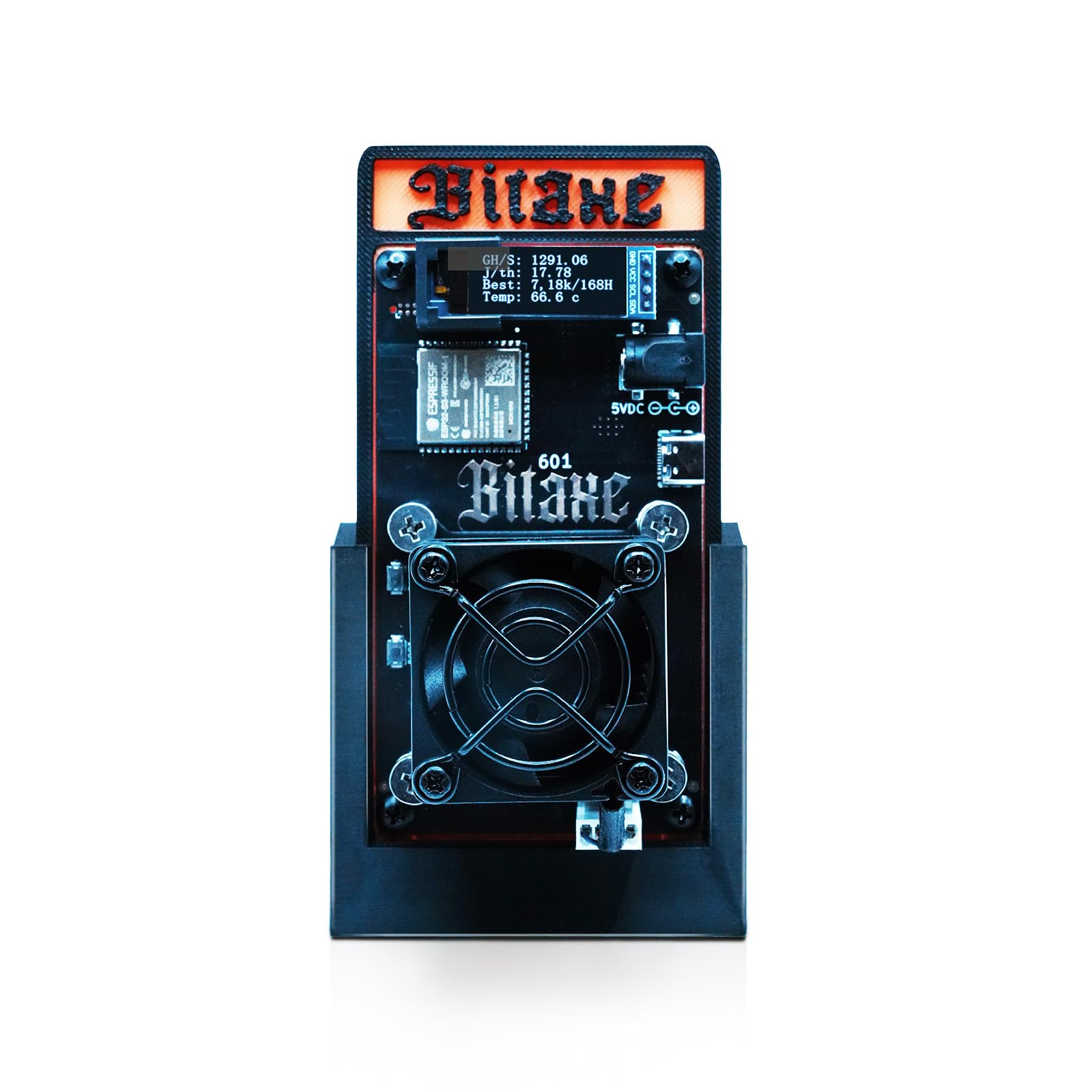 Bitaxes Gamma 601 Bitcoins Miner 1.2TH/S BM1370 Asic Chip Lucky Miner 15W/TH BTC Solo Miner Connection Cryptocurrency Miner Home Use