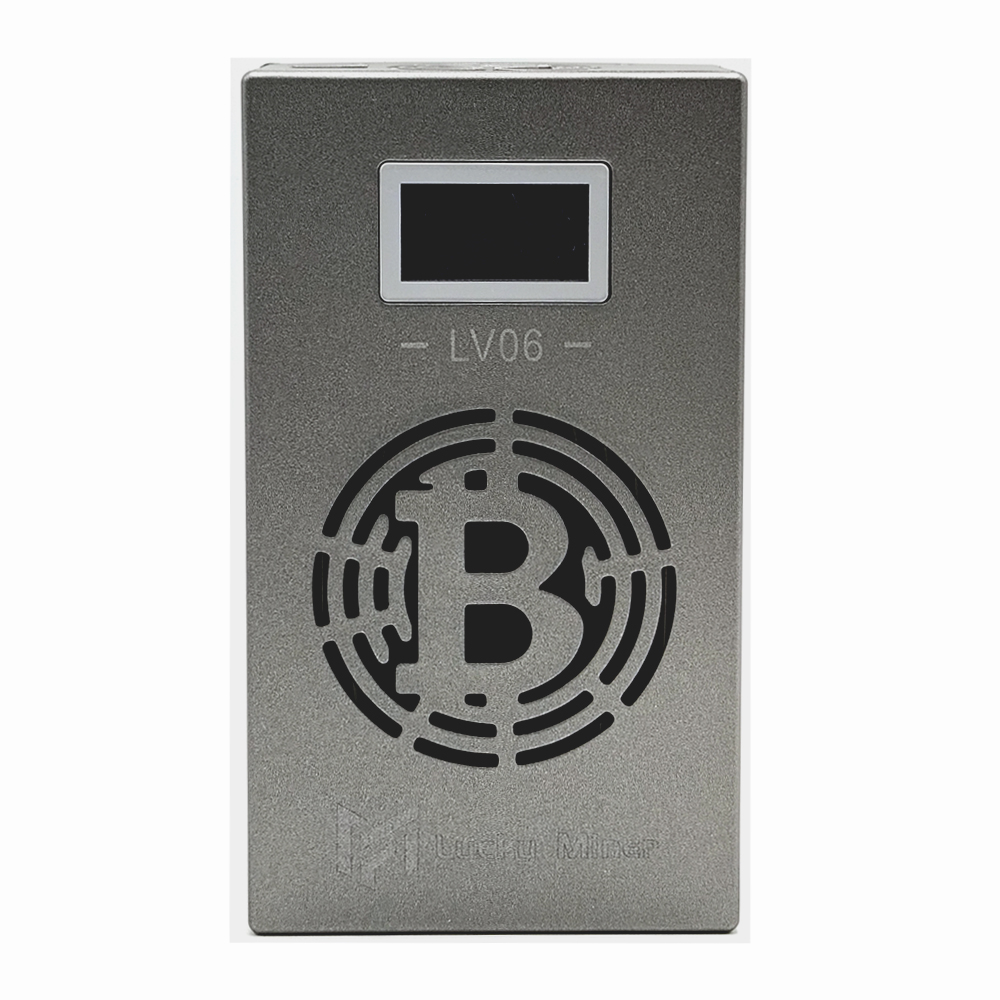 Bitcoins Miner LV06 BTC Mining Solo Miner Device Asic Chip 2.4G WiFi SHA-256 Crypto Algorithm 500GH/S Cryptocurrency Bitcoins Mining Rig Machine Home Use, Gray