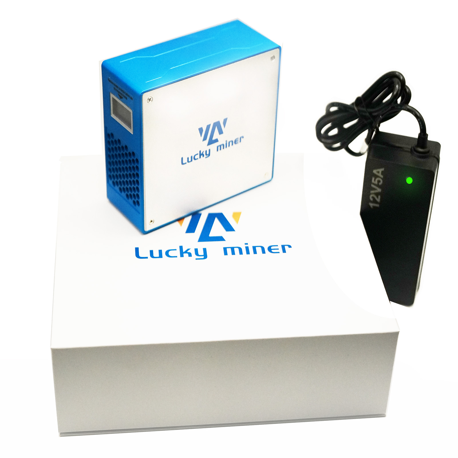 Lucky Miner LV07 MB1366 Chip Home Bitcoins Miner 1T H/S SHA-256 Algorithm Support BTC/BCH/BSV/DGB/XECSolO/PPLNS/P2P/PPS Mining Modes Compact Virtual Currency Miner for Home Use