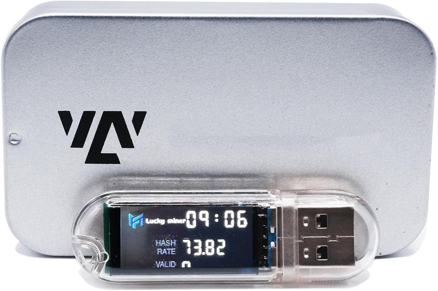 USB Bitcoins Miner Luckys Miner LV03 Solo Miner 74KH/S BTC Mining Device 1Watt Low Power Consumption Asic Cryptocurrency Lottory Miner (1PCS)