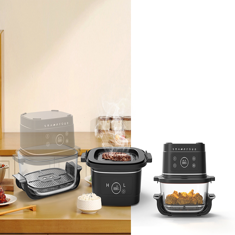 Besococina——Detachable air fryer with small and large pots