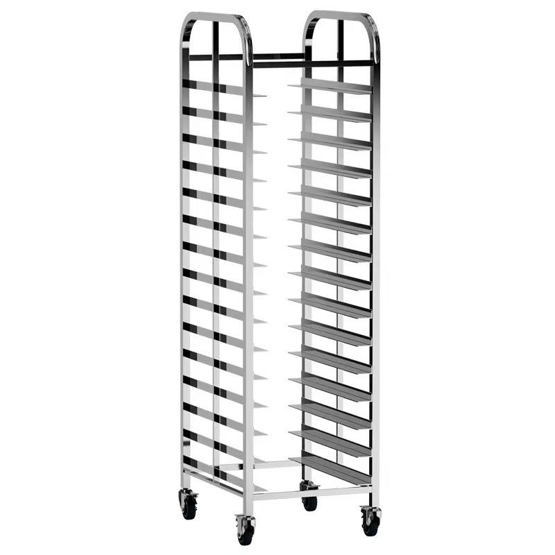 Thickened Durable Stainless Steel Manual Baking Tray Rack Trolley Bread Toast Drying Functions Factory