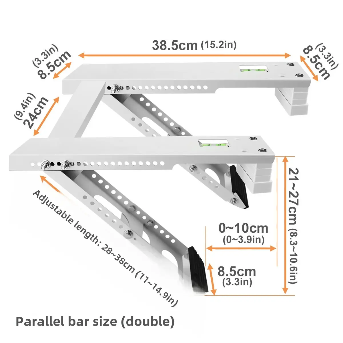 Adjustable Stainless Steel Folding Bracket Manual Universal Outdoor Mounting Thickened Design Air Conditioning Stand 2.5mm Thick
