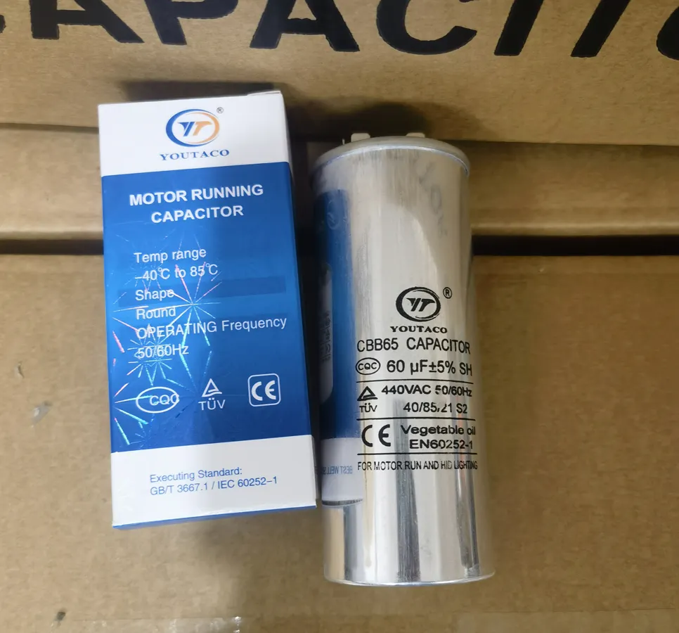 Factory Quality CBB65 Capacitor Electric Motor Running Capacitor for Home Air Conditioning Metal CBB65 Type