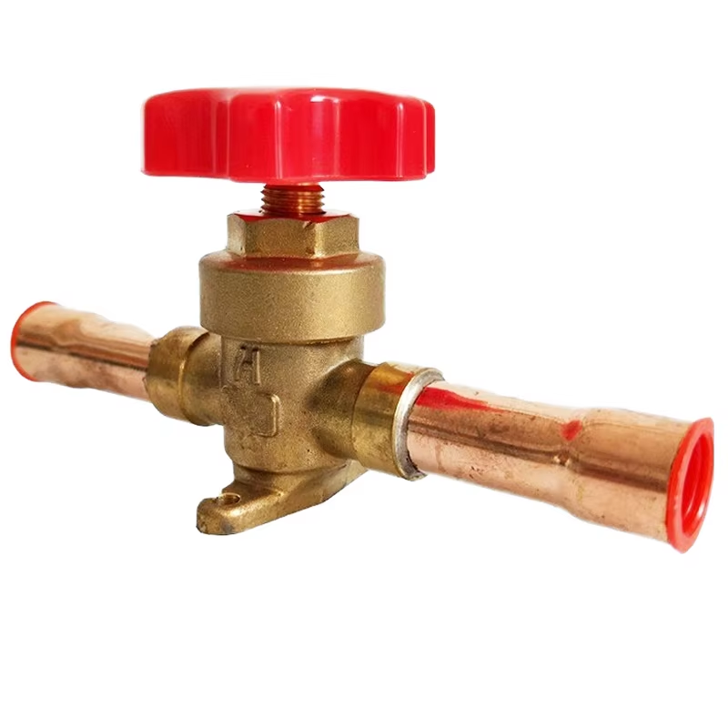 KM Type ODF Manual Brass Hand Valve for Central Air Conditioning Cold Storage & Refrigeration Welded Joint Air Conditioner Parts