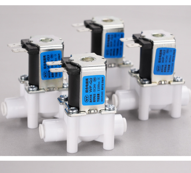 24V Electric 2-Point Quick Plug Solenoid Valve 300-1300Cc Combination for Pure Water RO Water Purifier Wastewater Filter Parts
