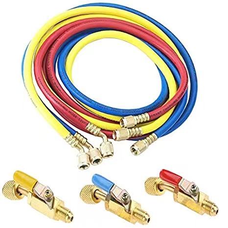 REFRIGERATION Service TOOL FREON R22 R134A R410A 3 COLOURS CHARGING HOSE 90CM for Refrigerator Spare Parts and air Conditioner