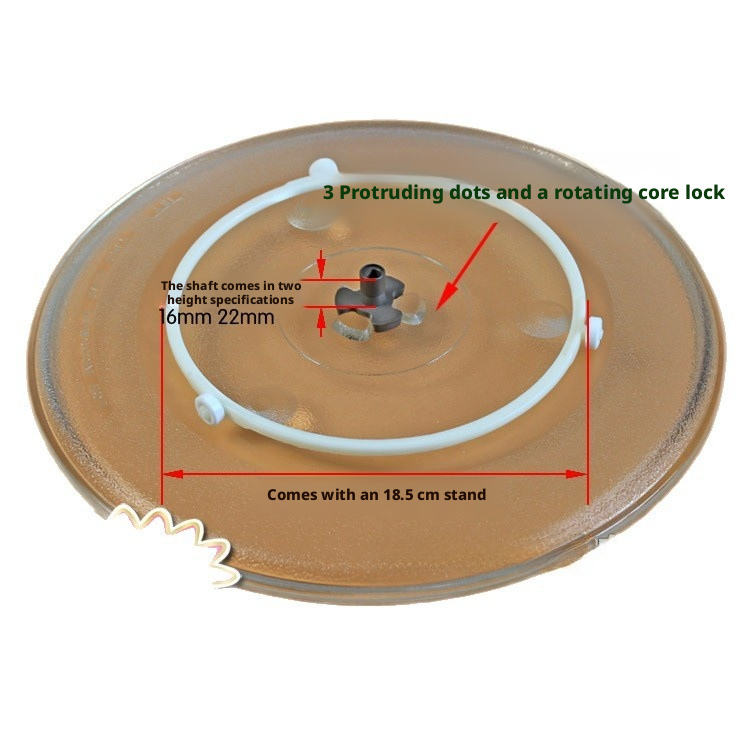 Microwave glass plate, glass turntable, glass tray accessory, diameter 31.5cm