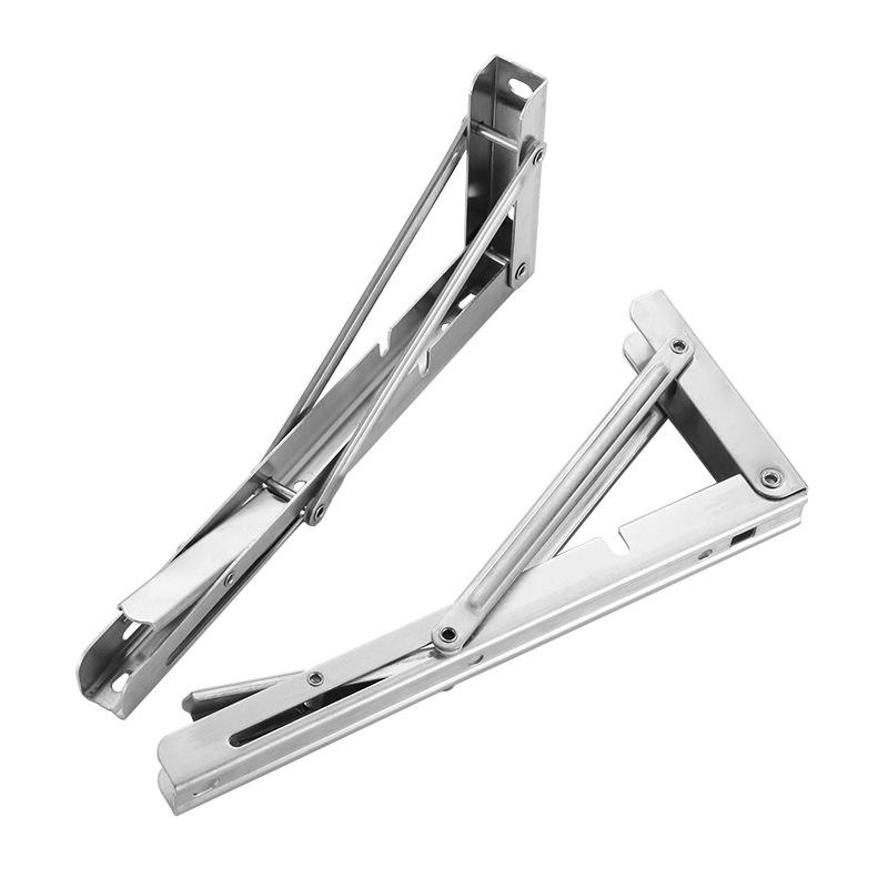 Billy Triangular Foldable Movable L-Shaped Kitchen Microwave Shelf Support Bracket Household Stainless Steel Model JH036