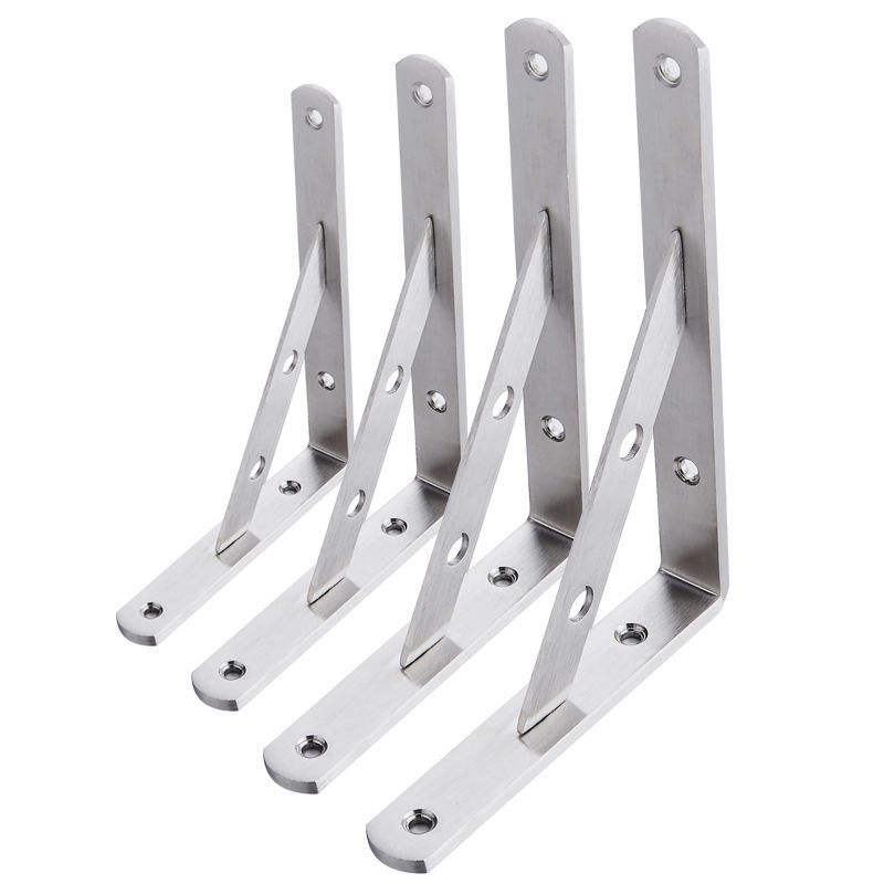 Thickened Stainless Steel Triangle Bracket Solid Right Angle Microwave Oven Partition Shelf Can Be Wall Mounted Upper Shelf