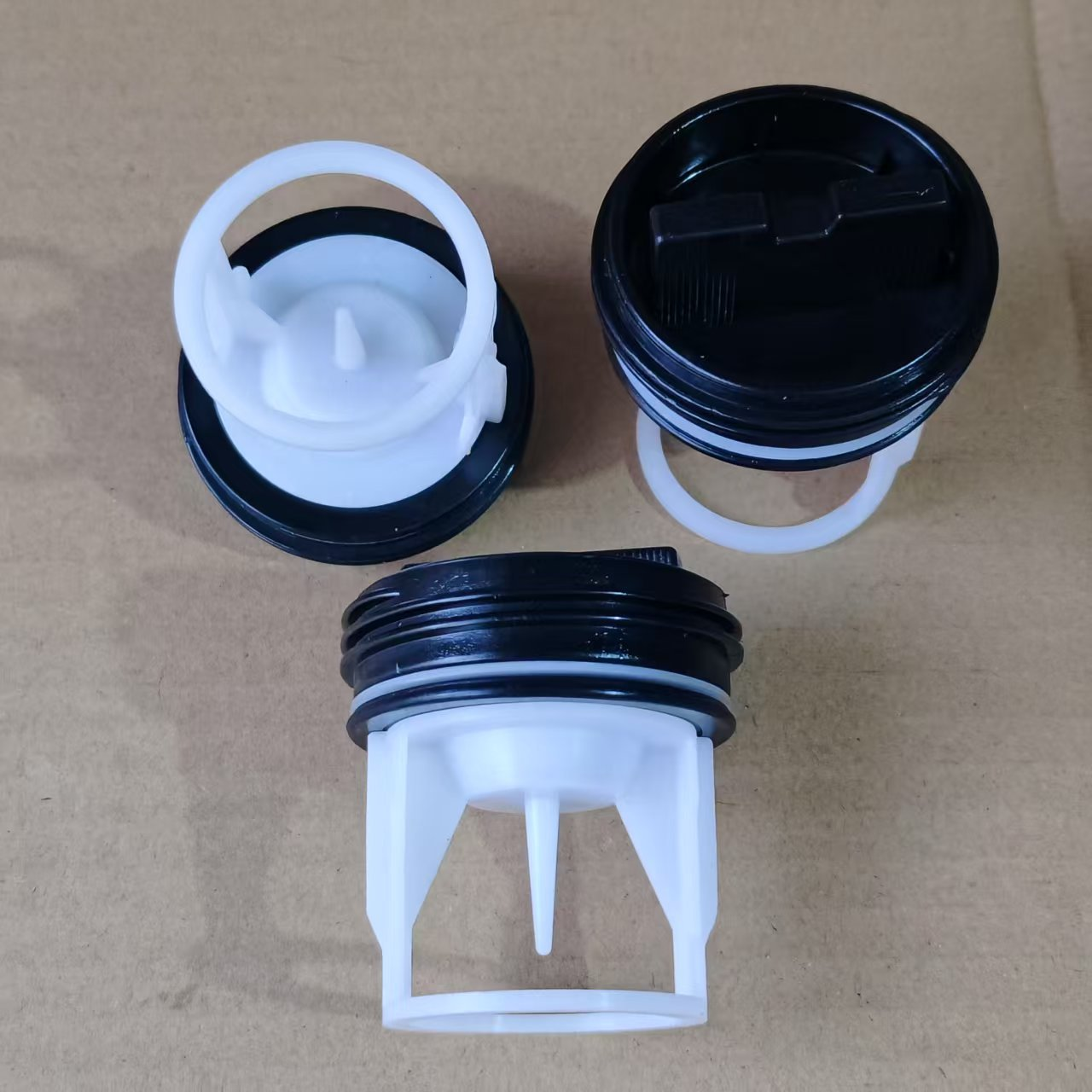 Wholesale Manual Eco-friendly Drum Washing Machine Parts for Hotels Drain Pump Valve Plastic Cover Plug Silk Aluminum Alloy