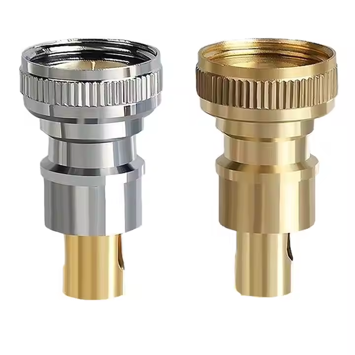 All-Copper 220V Household Faucet Adapter Manual Water Stop Valve 4 Distribution Parts Prevent Falling for Laundry Appliances