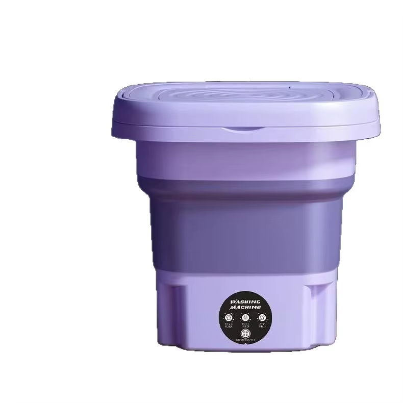 Portable Fully Automatic Small Bucket Washing Machine for Underwear Baby Clothes-Foldable Integrated Washing Drying Made Plastic