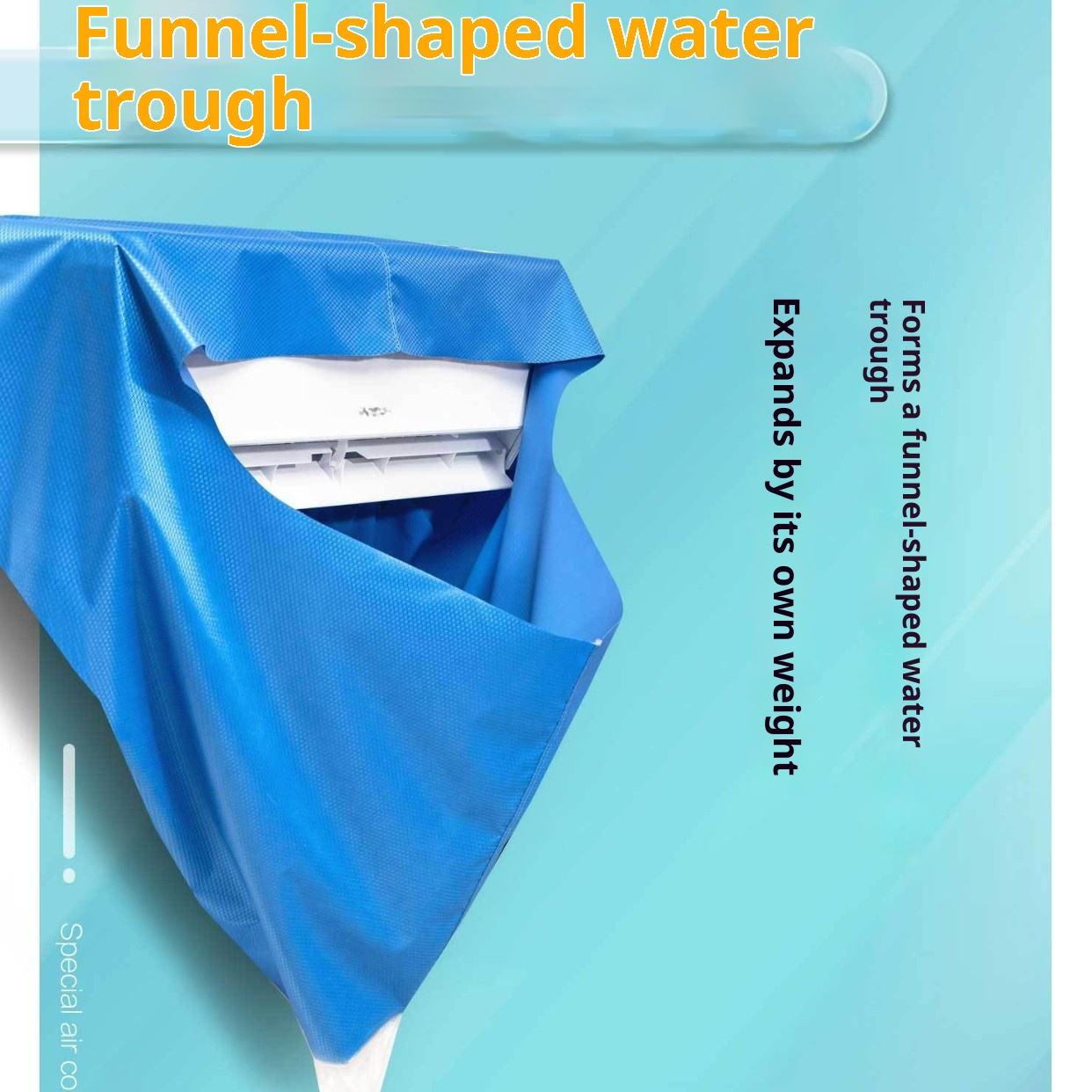 Air Conditioner Cleaning Cover Universal Water Collection Waterproof Dustproof Self-Cleaning for Home Air Conditioners
