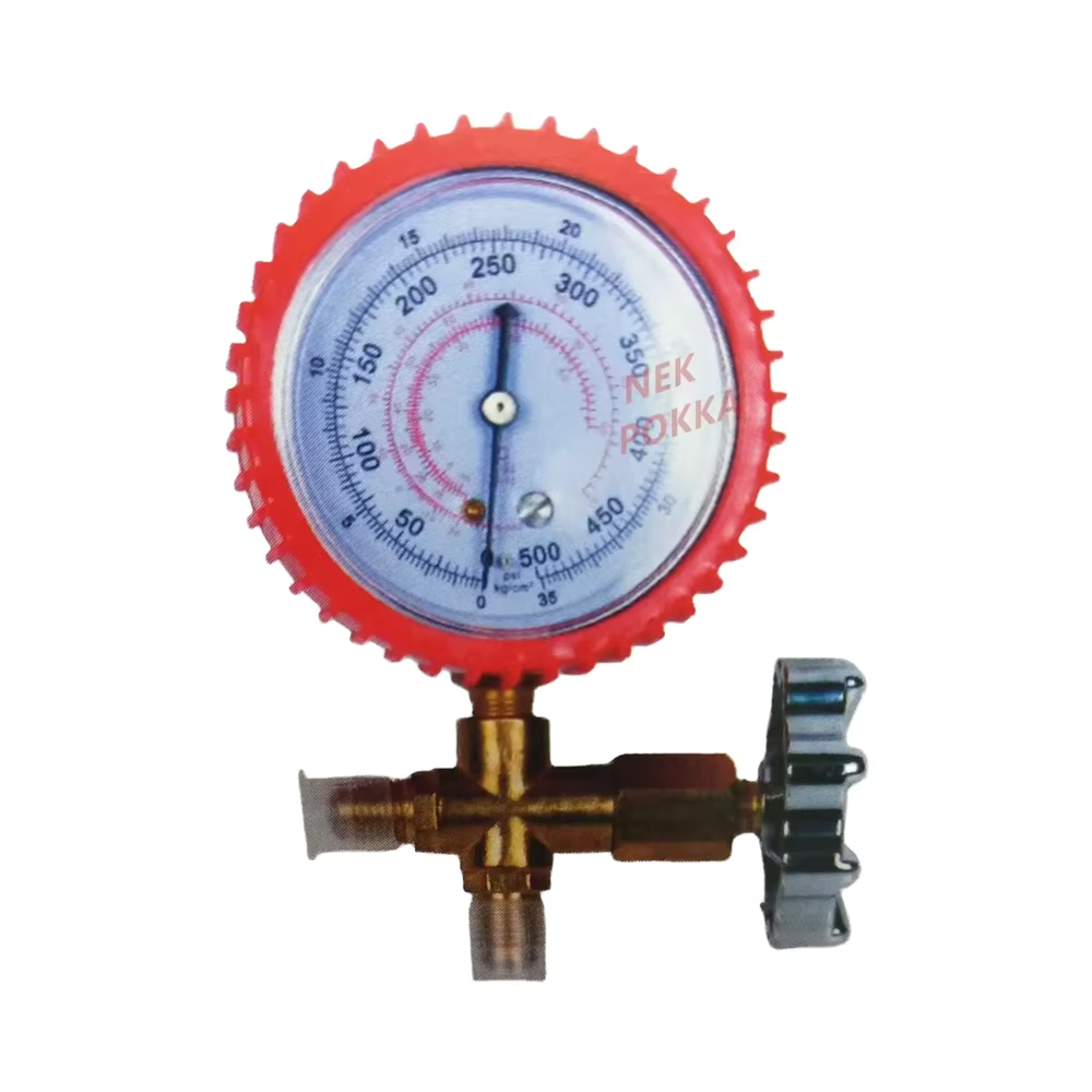 HVAC Refrigeration System Auto Air Conditioner AC Charging Brass Single Manifold Gauge Set Pressure Gauges