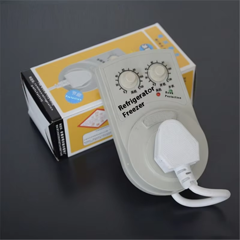 Electronic USB/Solar Powered Compressor Thermostat Switch Protector Household Refrigerator Freezer Made of Plastic