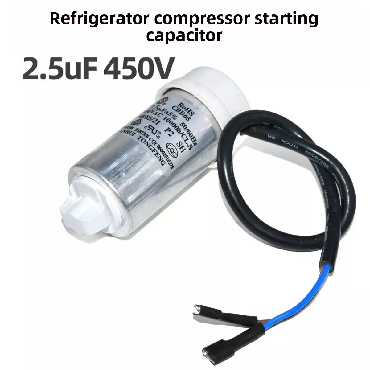 4Uf Plastic Electric Compressor Motor for Garage Freezer Refrigerator 450V 65CBB Bottom Starting for Hotels Cars Household Parts