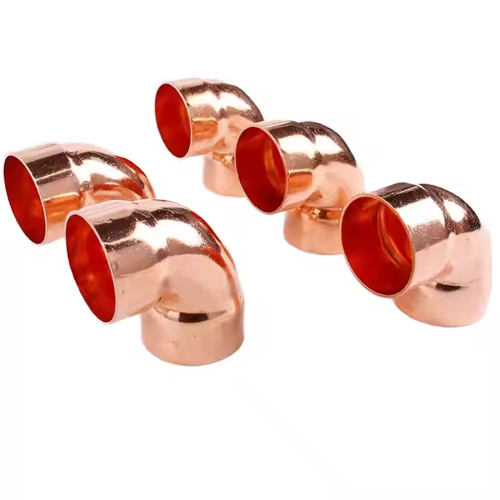 High Quality Copper 90 180 Degree Elbow Electric Plumbing Tube Pipe Outdoor Industrial Use Air Connecting Outdoor Pipe
