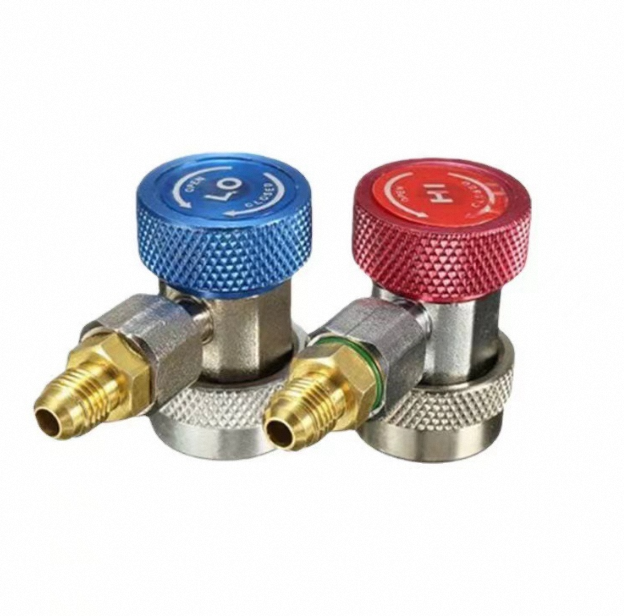 Selling Well All Over the World R134A Quick Coupler Connector Adapter High & Low Adjustable with 1/4" Male Flare