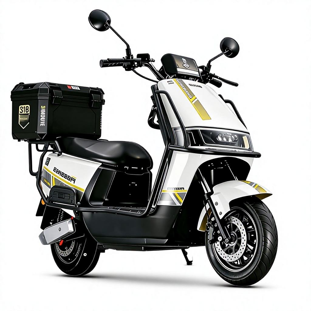 High-end Two-Wheeled Electric Motorcycle City Delivery Scooter Step-through Design Dual-disc Brakes Lithium Battery 1500W Motor