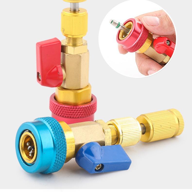 Automotive Brass Air-Conditioning Valve Core Wrench R1234yf High-Pressure Refrigerant R134a Portable Tool for Removal