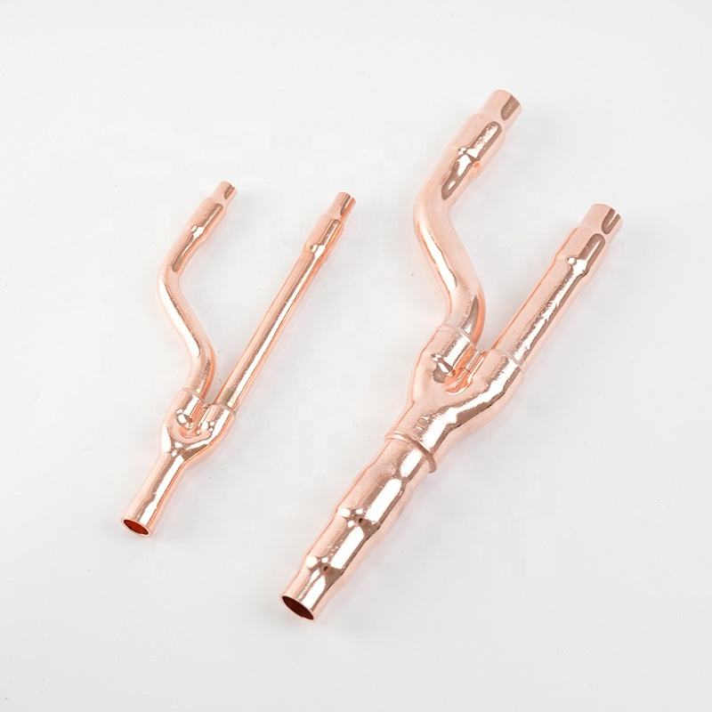 Central HVAC Air Conditioning Branch Manifold R410A 22T/33T/72T Refrigerant Dustproof Copper Branch Pipes