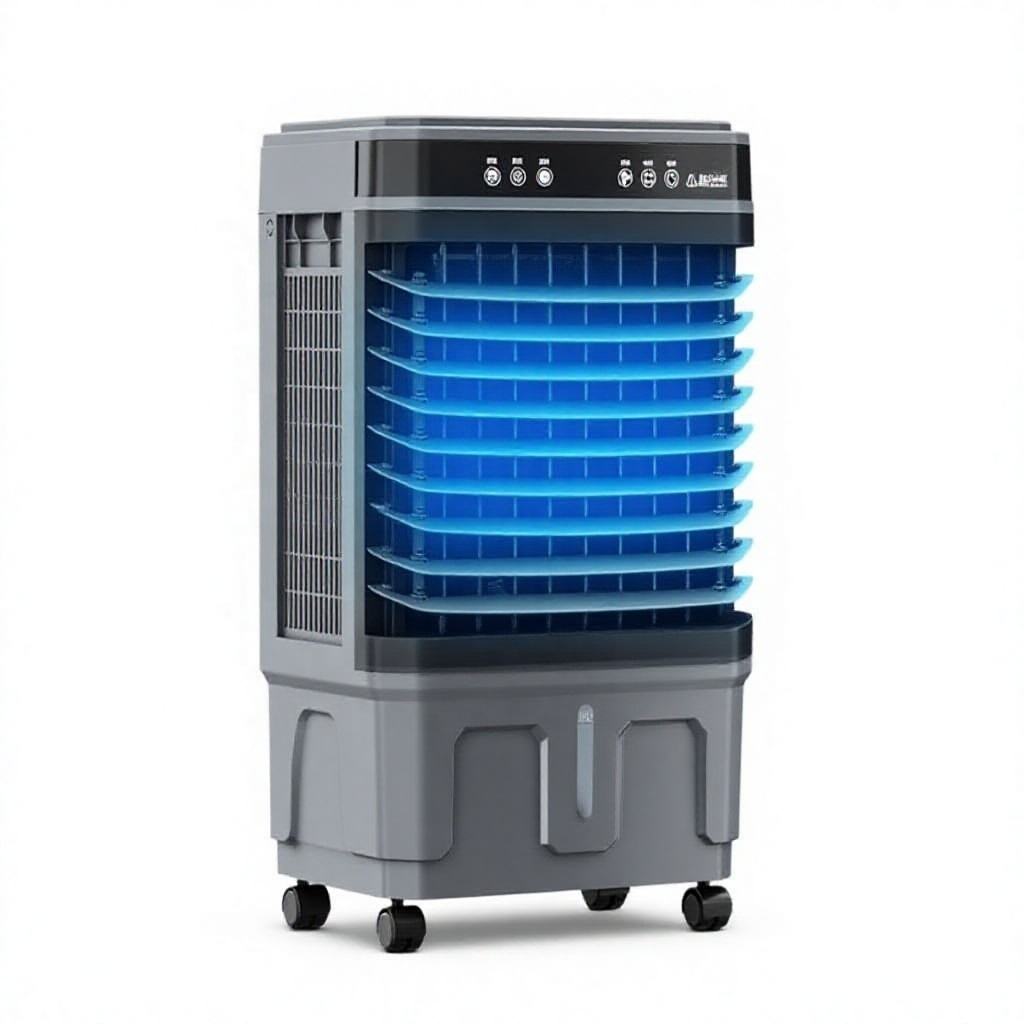 Cross-border Portable Home Evaporative Cooler Industrial Commercial Remote-Controlled Low Noise AC 110V 3rd Gear Fan Speed