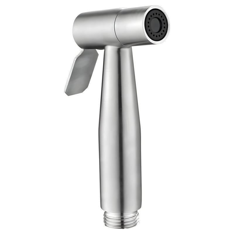 Stainless Steel Toilet Flushing Spray Gun Faucet Bidet Nozzle Restroom Accessory High-Pressure Booster Home Use