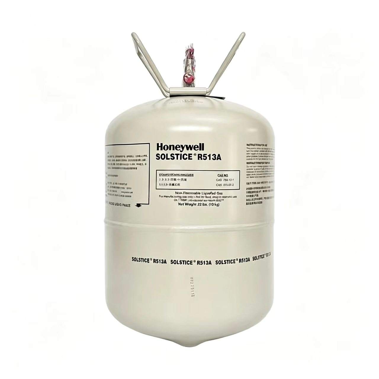 Genuine Honeywell Solstice R513A Refrigerant, 10kg Disposable Cylinder, 4th Gen Gas for HVAC Air Conditioner & Heat Pump