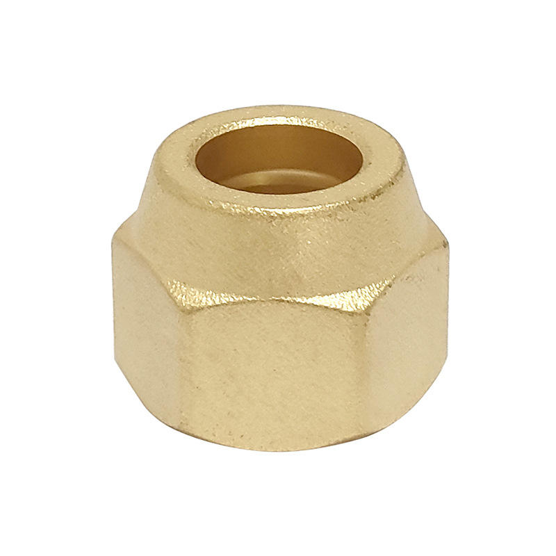 Forged H59 Brass Flare Nut Air Conditioning Copper Tube Fitting British Standard AC Connecting Pipe Flare Nut 1/4"-3/4"