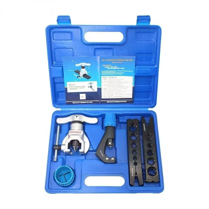 CT-806AM-F 45° Eccentric Flaring Tool Kit Double Clamp Copper Tube Flaring Set for Air Conditioner Refrigeration
