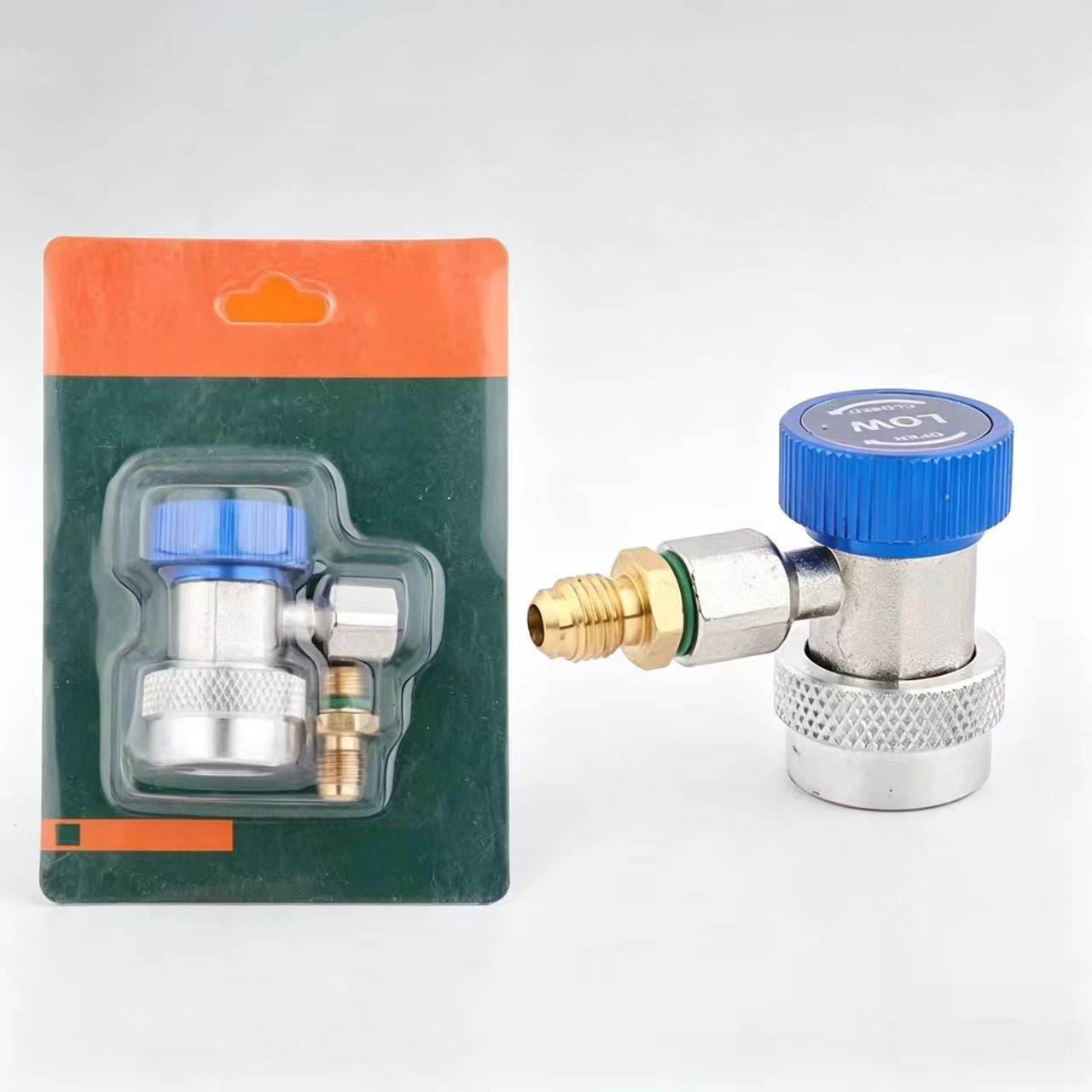 QC-ML Adjustable Low Pressure Quick Coupler R134a Auto AC Charging Connector 1/4 SAE Car Air Conditioner Repair Tool