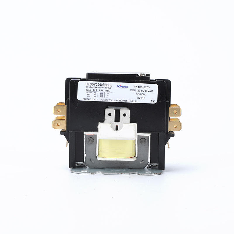 1P-40A AC Contactor 220V Air Conditioner Contactor for 1HP 2HP 3HP Wall & Cabinet Air Conditioner Replacement Parts