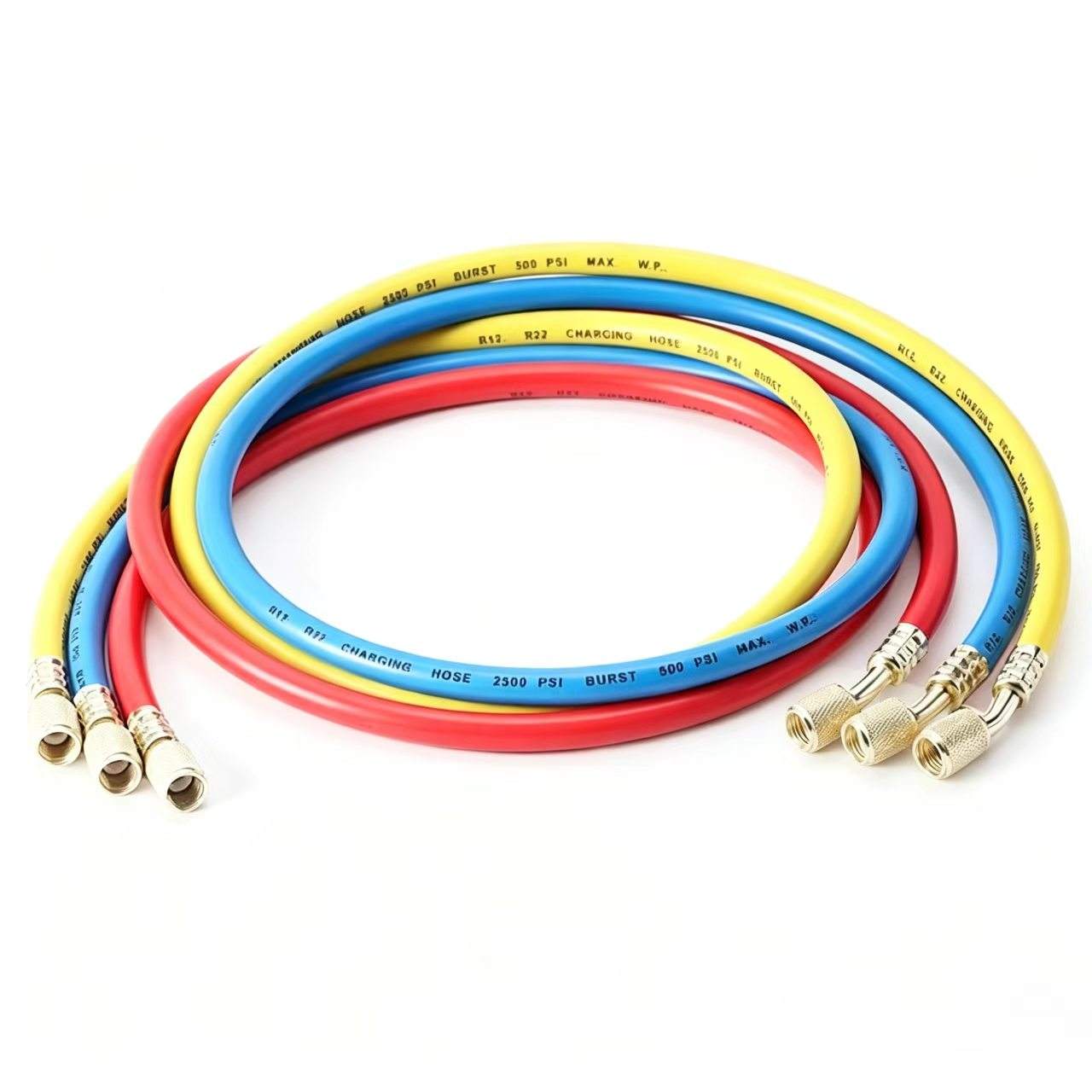 Air Conditioner Refrigerant Charging Hose 500PSI 2500PSI Burst Pressure Refrigeration Parts for R22 R134 R410