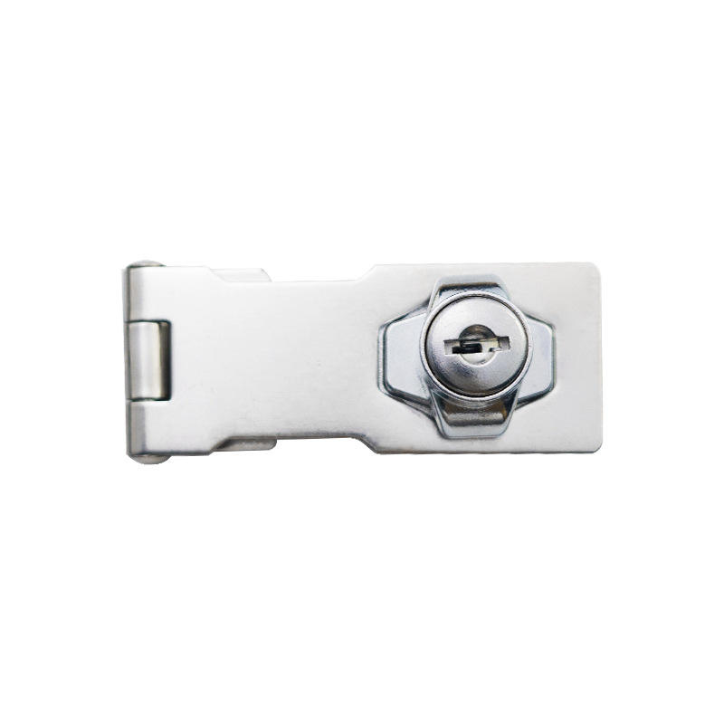 Stainless Steel Lock Hasp, Security Lockable Door Latch with Keys, Drawer Cabinet Box Lock Hasp Latch Hardware