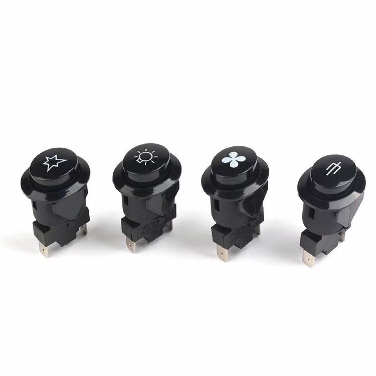 Mushroom-Head Push-Button Switch Flame-Retardant High-Temperature Resistant for Ovens Water Boilers Electric Cookers Model