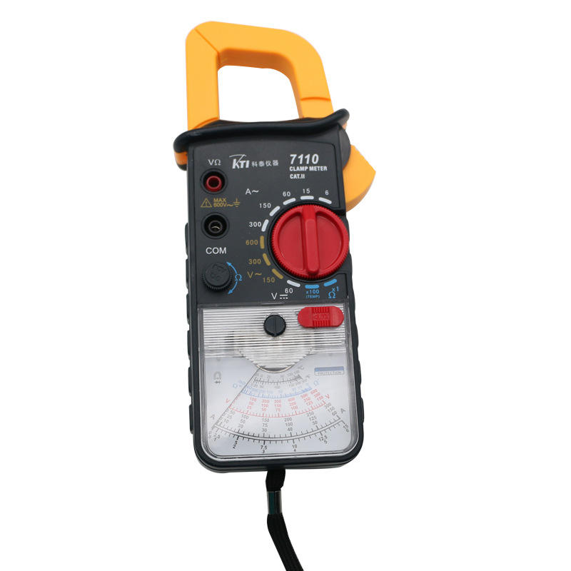 Analog Clamp Multimeter KT7110 Manual Pointer Clamp-on Ammeter for AC Current Voltage Resistance Testing
