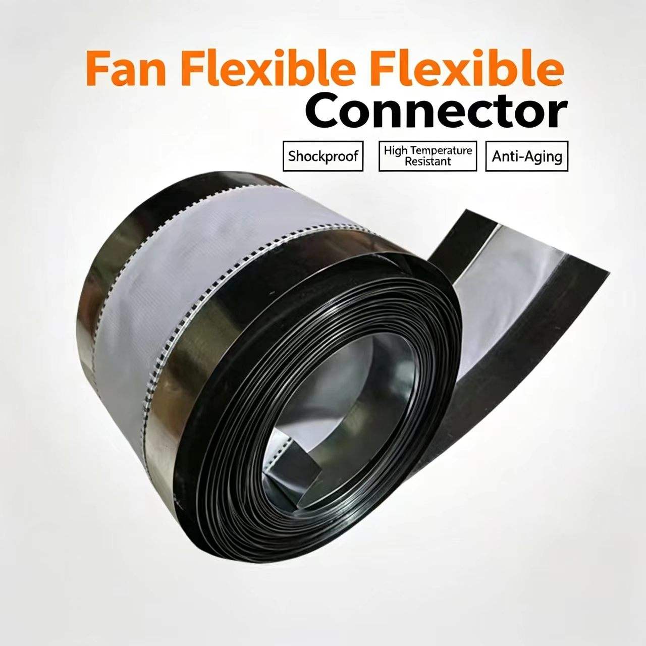 Fireproof Canvas Flexible Connection for Central Air Conditioning Duct and Smoke Exhaust Fan Coil Gray 70-280C