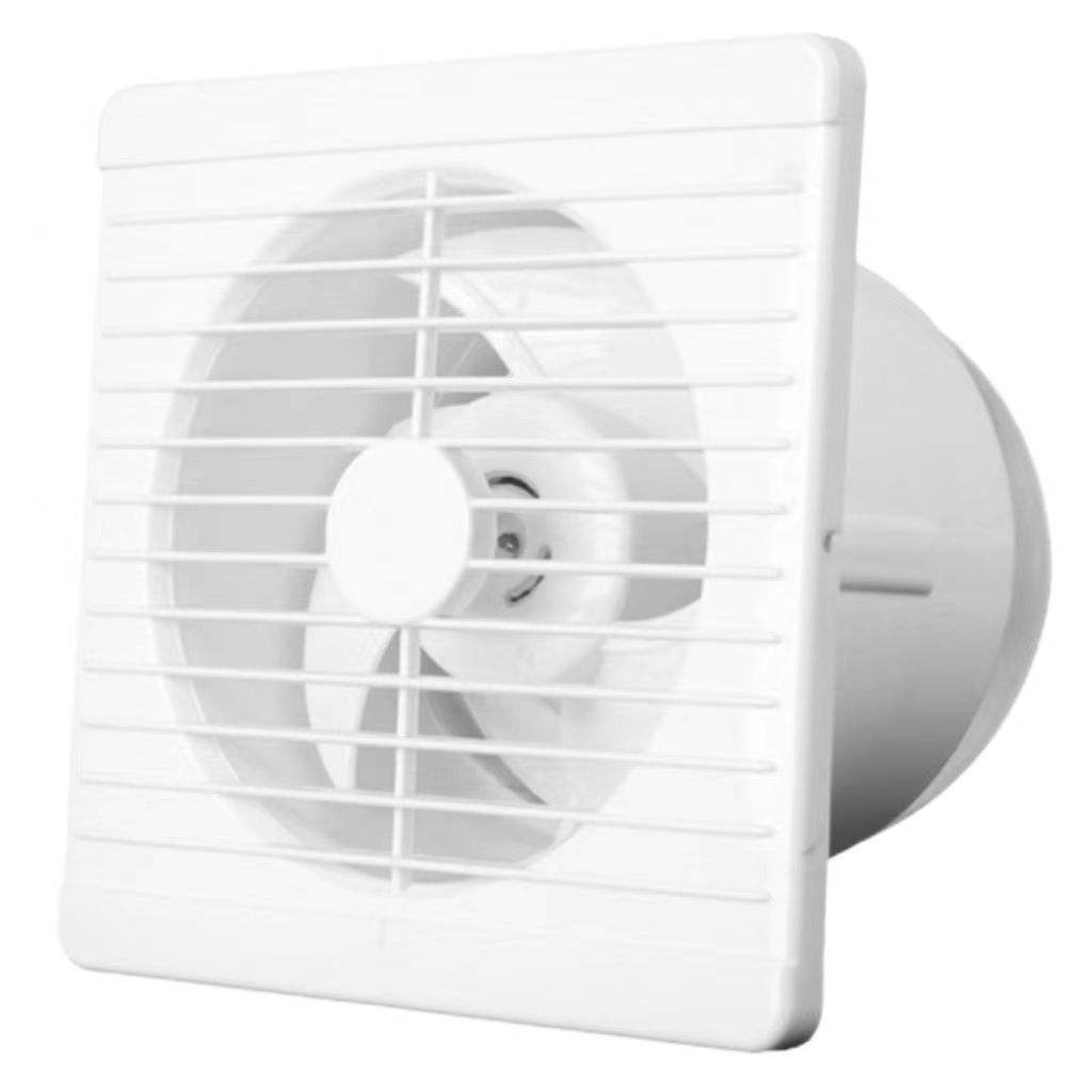 8 Inch Wall Mounted Exhaust Fan for Bathroom Kitchen, Round Hole Ventilation Fan with Check Valve